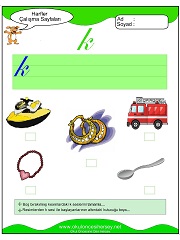 K Sesi Çalışma Sayfaları